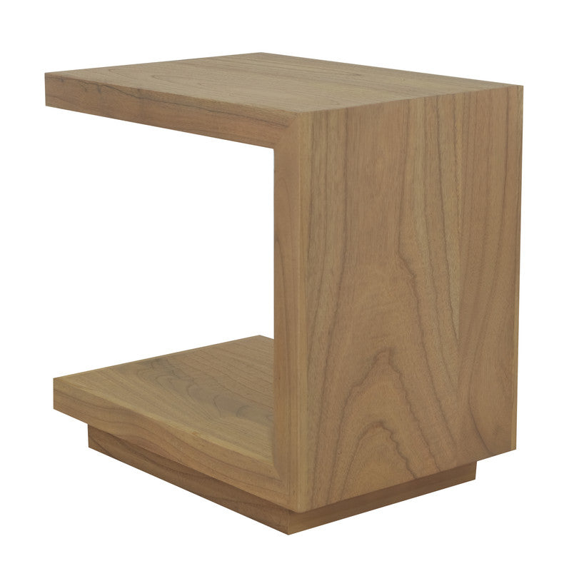 Oscar Solid Mindi Lamp Table (Natural) - Cosy Abode