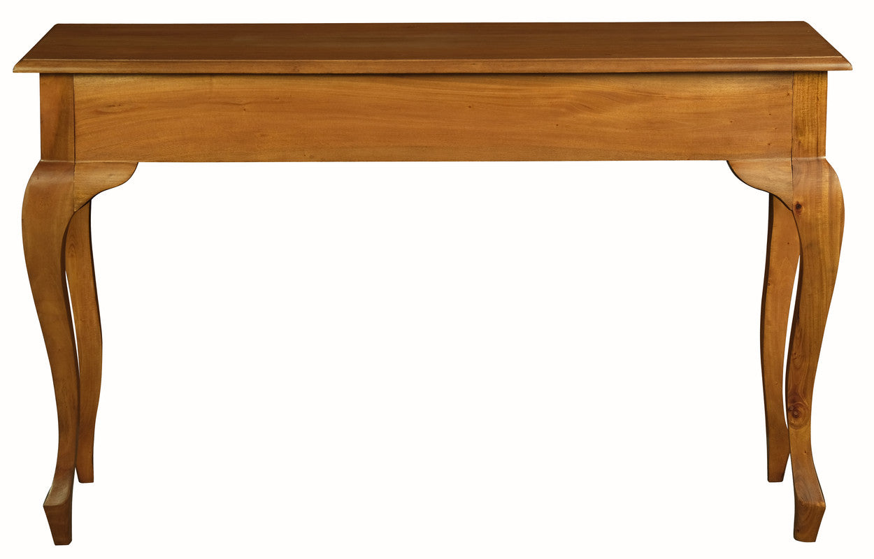 Queen Ann 2 Drawer Sofa Table (Light Pecan) - Cosy Abode