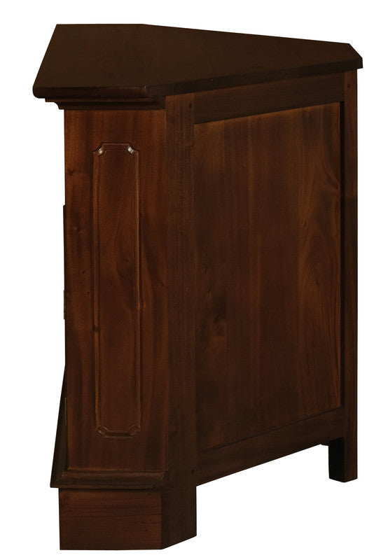 Tasmania 2 Door Corner TV Stand (Mahogany) - Cosy Abode