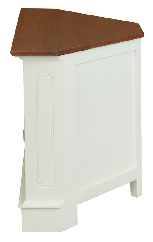 Tasmania 2 Door Corner TV Stand (White Caramel) - Cosy Abode