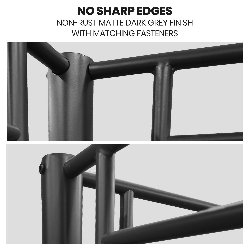 Kingston Slumber 2in1 King Single Metal Bunk Bed Frame, with Modular Design, Dark Matte Grey - Cosy Abode