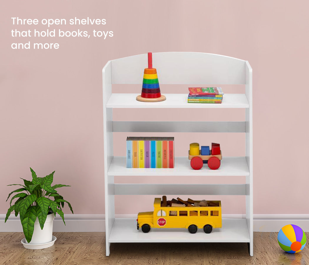 DELTA Kids Furniture Bookshelf Premium Award Winning Wood Childrens White - Cosy Abode