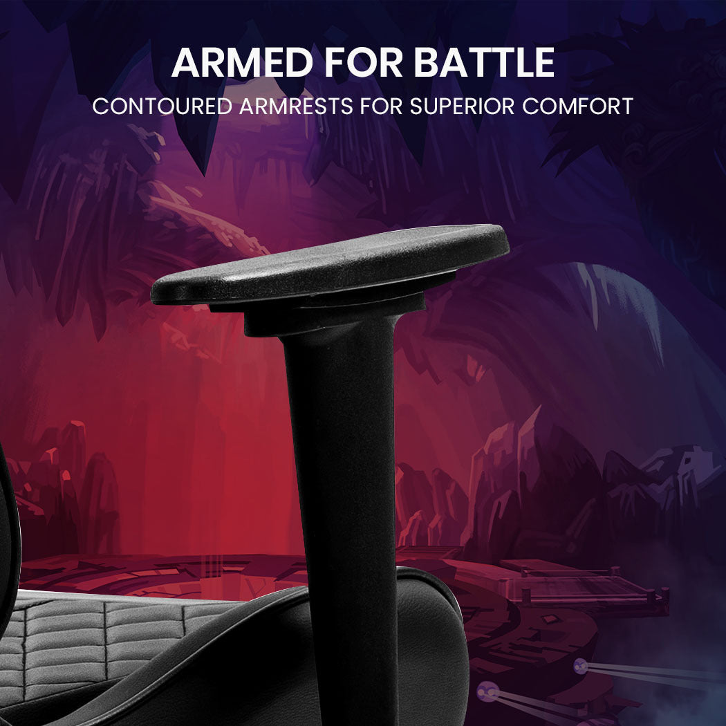 OVERDRIVE Apex Series Reclining Gaming Ergonomic Office Chair with Footrest, Black - Cosy Abode