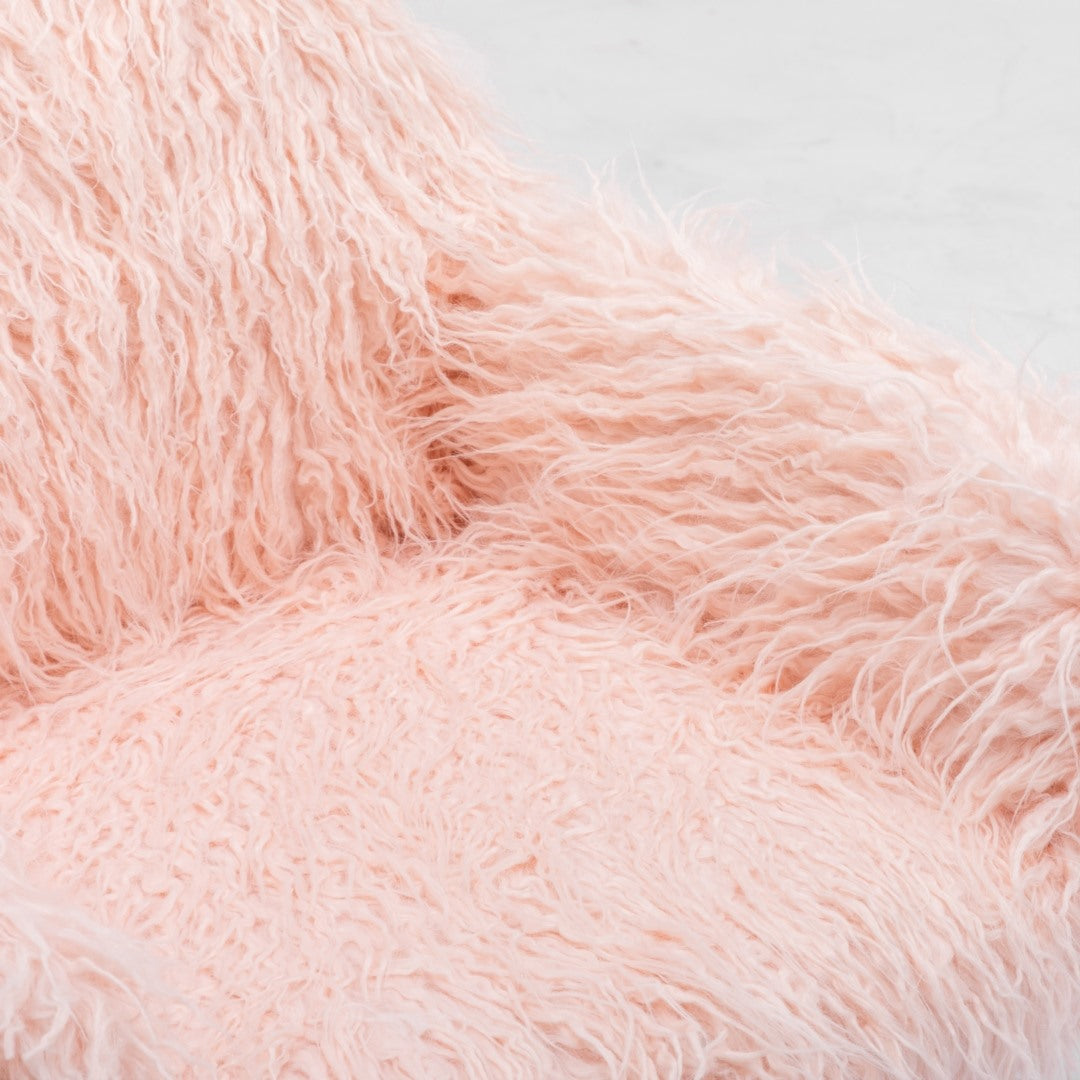 Fluffy Office Chair Faux Fur Modern Swivel Desk Chair for Women And Girls-Pink - Cosy Abode