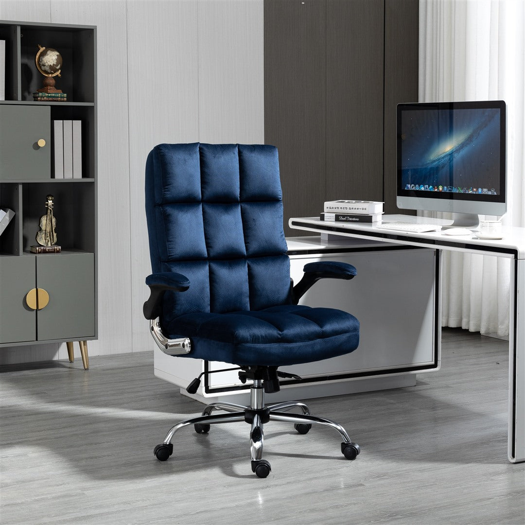 Velvet Home Ergonomic Swivel Adjustable Tilt Angle and Flip-up Arms Office Chair - Cosy Abode