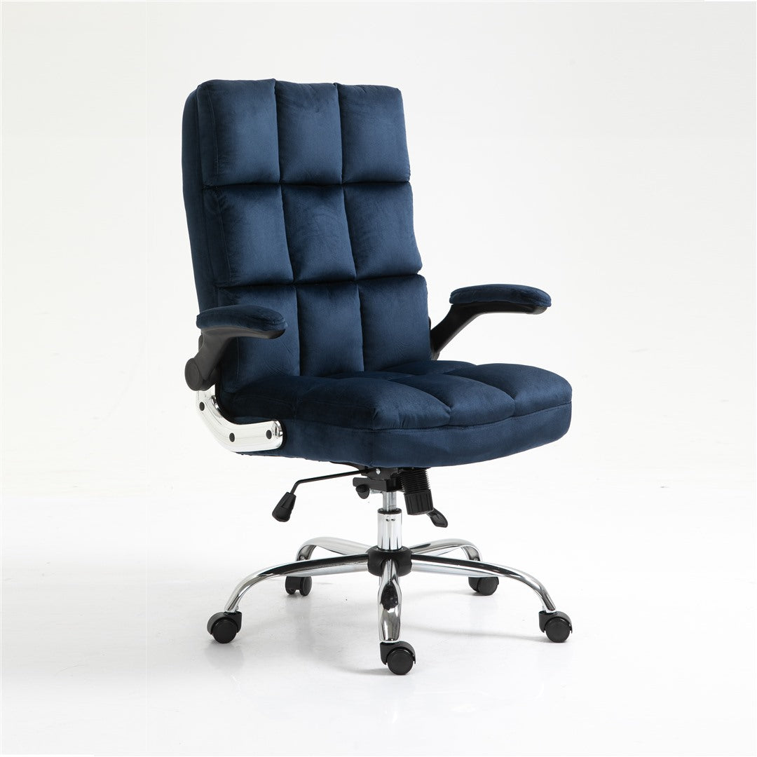 Velvet Home Ergonomic Swivel Adjustable Tilt Angle and Flip-up Arms Office Chair - Cosy Abode