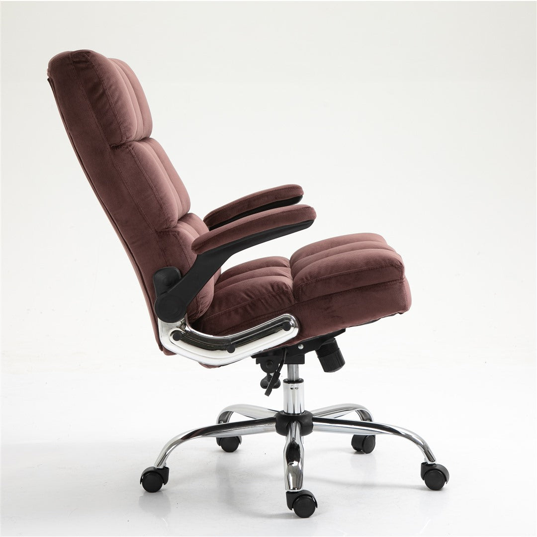 Velvet Home Ergonomic Swivel Adjustable Tilt Angle and Flip-up Arms Office Chair - Cosy Abode