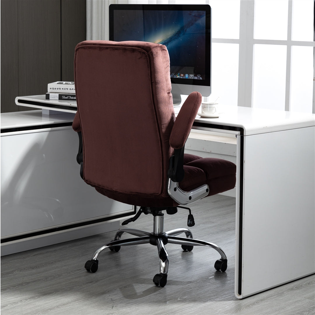 Velvet Home Ergonomic Swivel Adjustable Tilt Angle and Flip-up Arms Office Chair - Cosy Abode