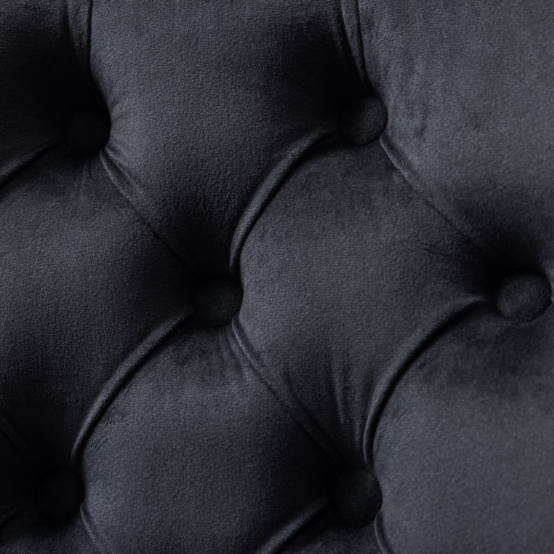 Velvet Home Office Chair- Black - Cosy Abode