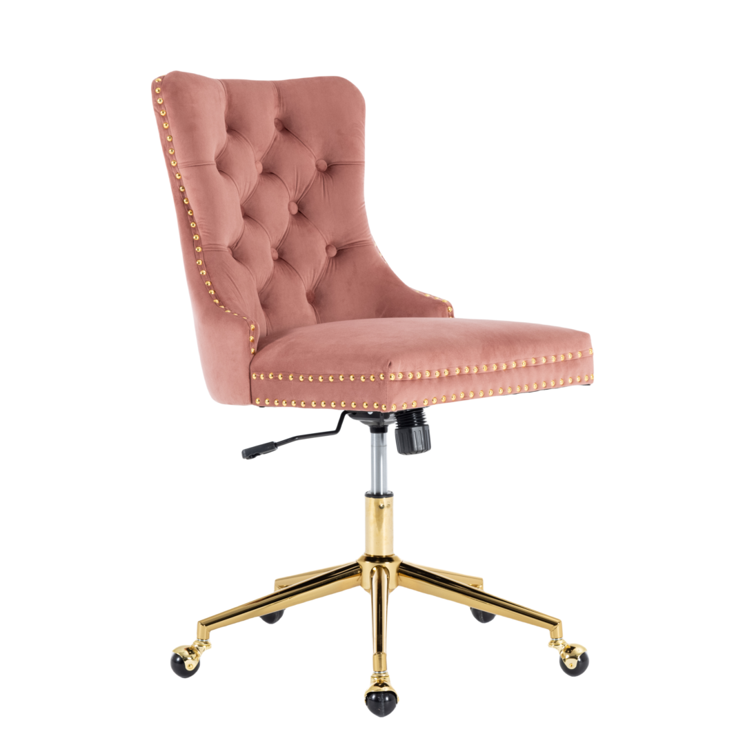 Velvet Home Office Chair- Grey - Cosy Abode
