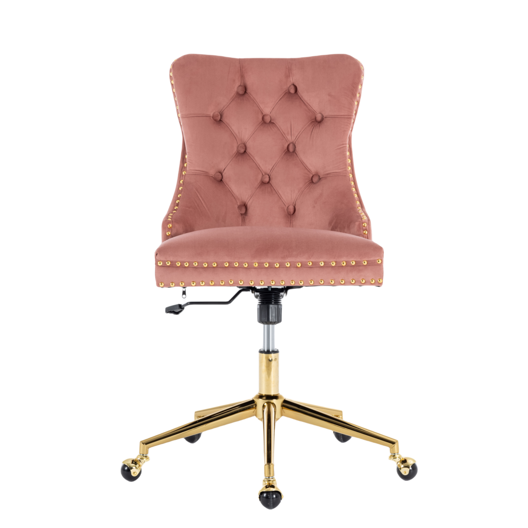 Velvet Home Office Chair- Grey - Cosy Abode