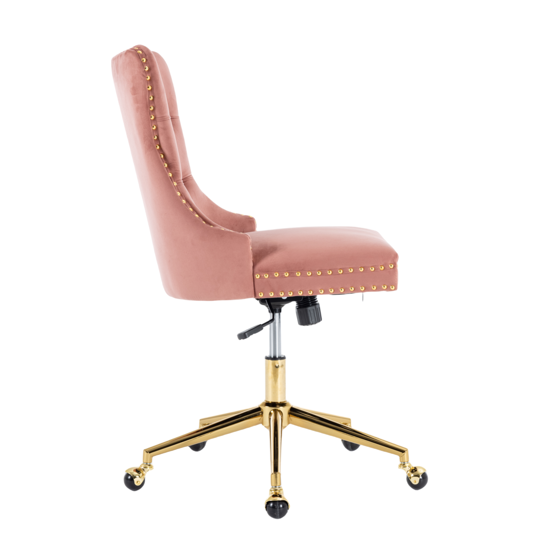 Velvet Home Office Chair- Grey - Cosy Abode