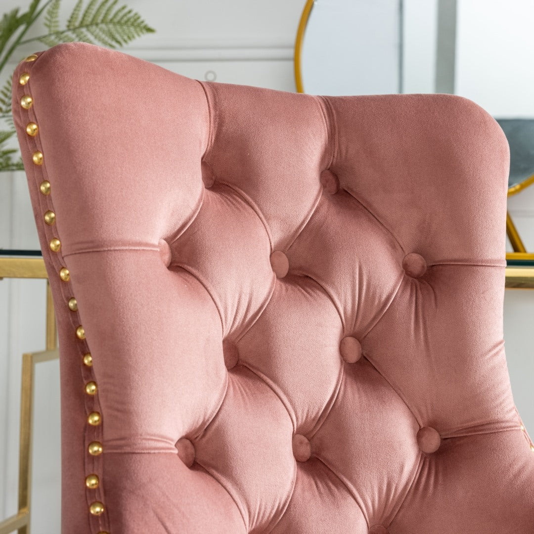 Velvet Home Office Chair- Grey - Cosy Abode