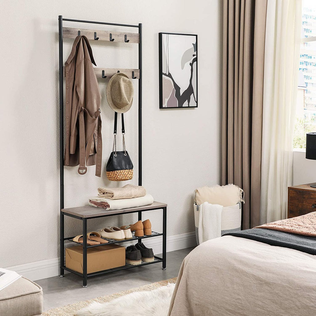 VASAGLE Coat Rack Stand 175cm Greige - Cosy Abode
