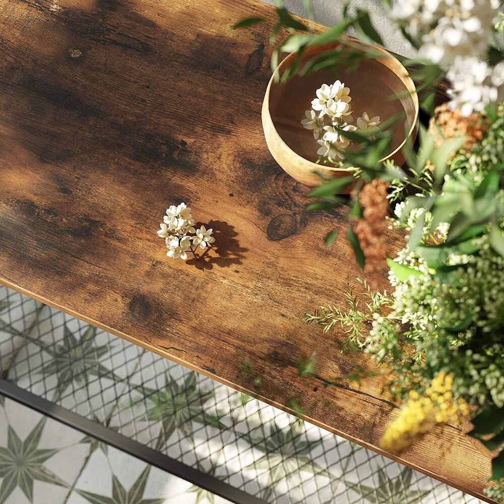 VASAGLE Console Table Rustic Brown and Black - Cosy Abode