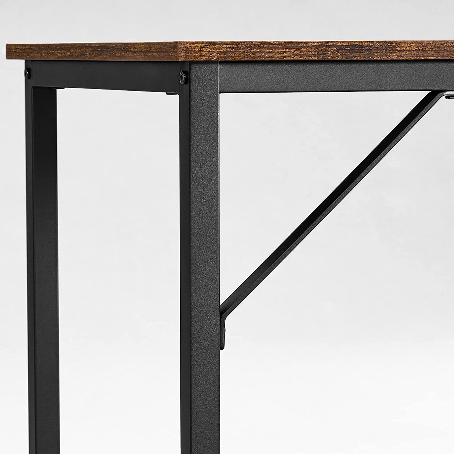 VASAGLE Computer Desk Rustic Brown and Black - Cosy Abode