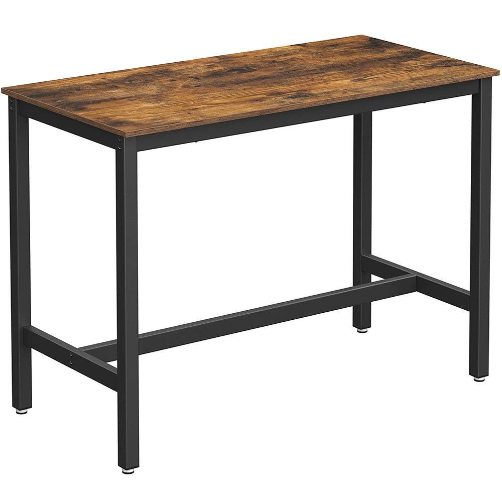 VASAGLE Bar Table with Solid Metal Frame - Wood Look - Cosy Abode