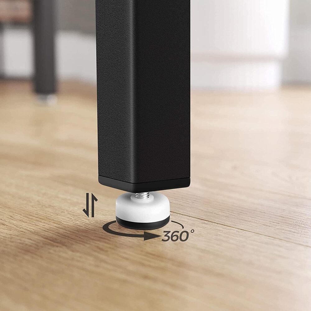 VASAGLE Bar Table with Solid Metal Frame - Wood Look - Cosy Abode
