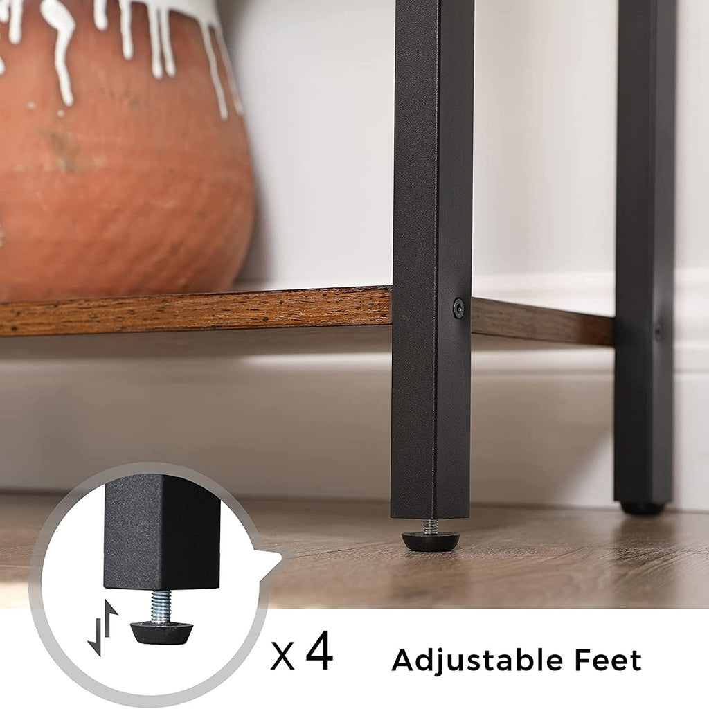VASAGLE Bookshelf with 5 Shelves Rustic Brown and Black - Cosy Abode