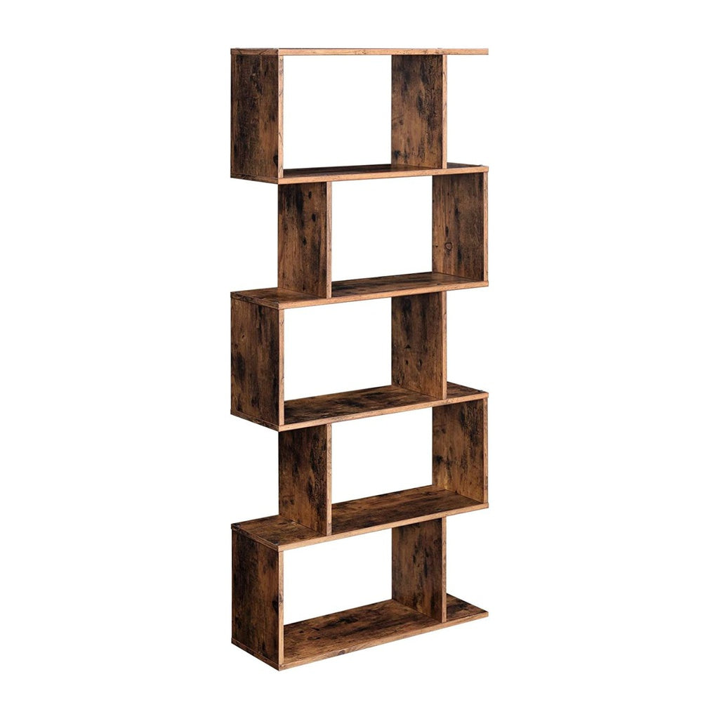 VASAGLE 5-Tier Bookshelf Display Shelf - Rustic Brown - Cosy Abode