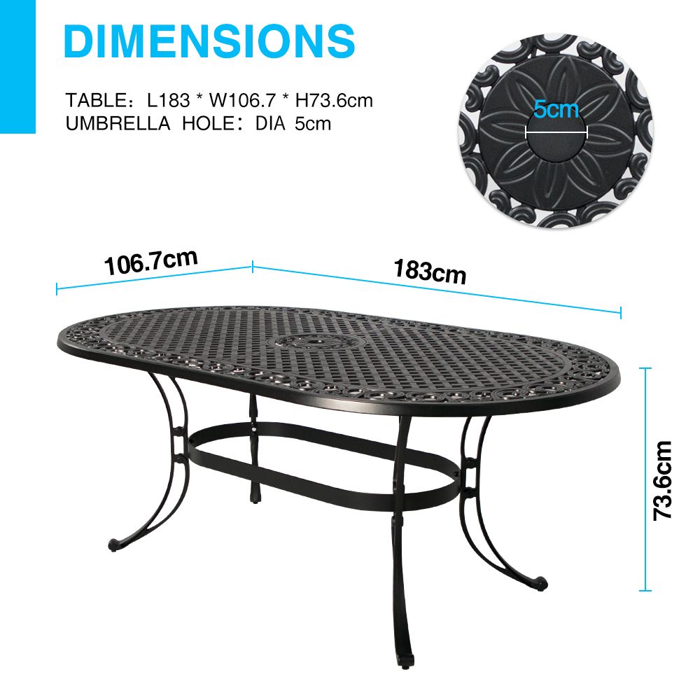 Fiji oval dining table - Cosy Abode