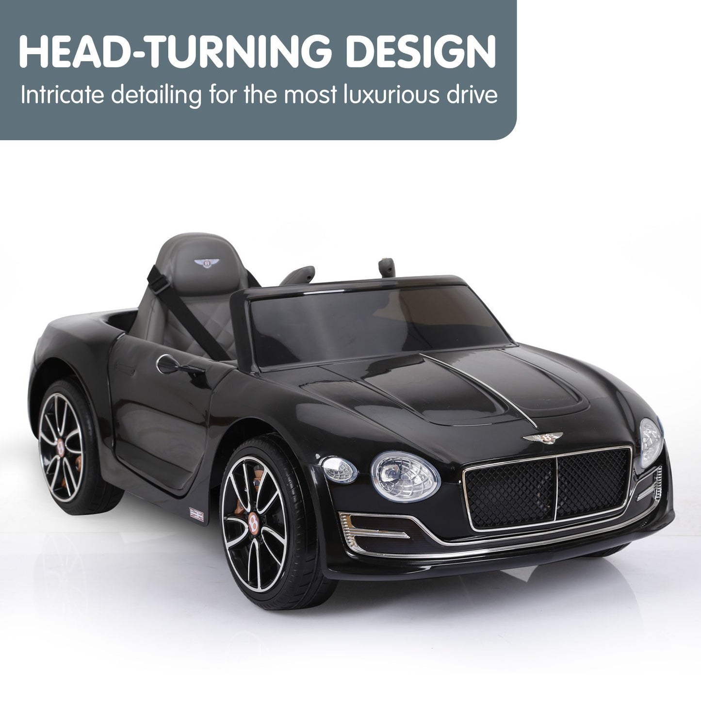 Kahuna Bentley Exp 12 Licensed Speed 6E Electric Kids Ride On Car Black - Cosy Abode