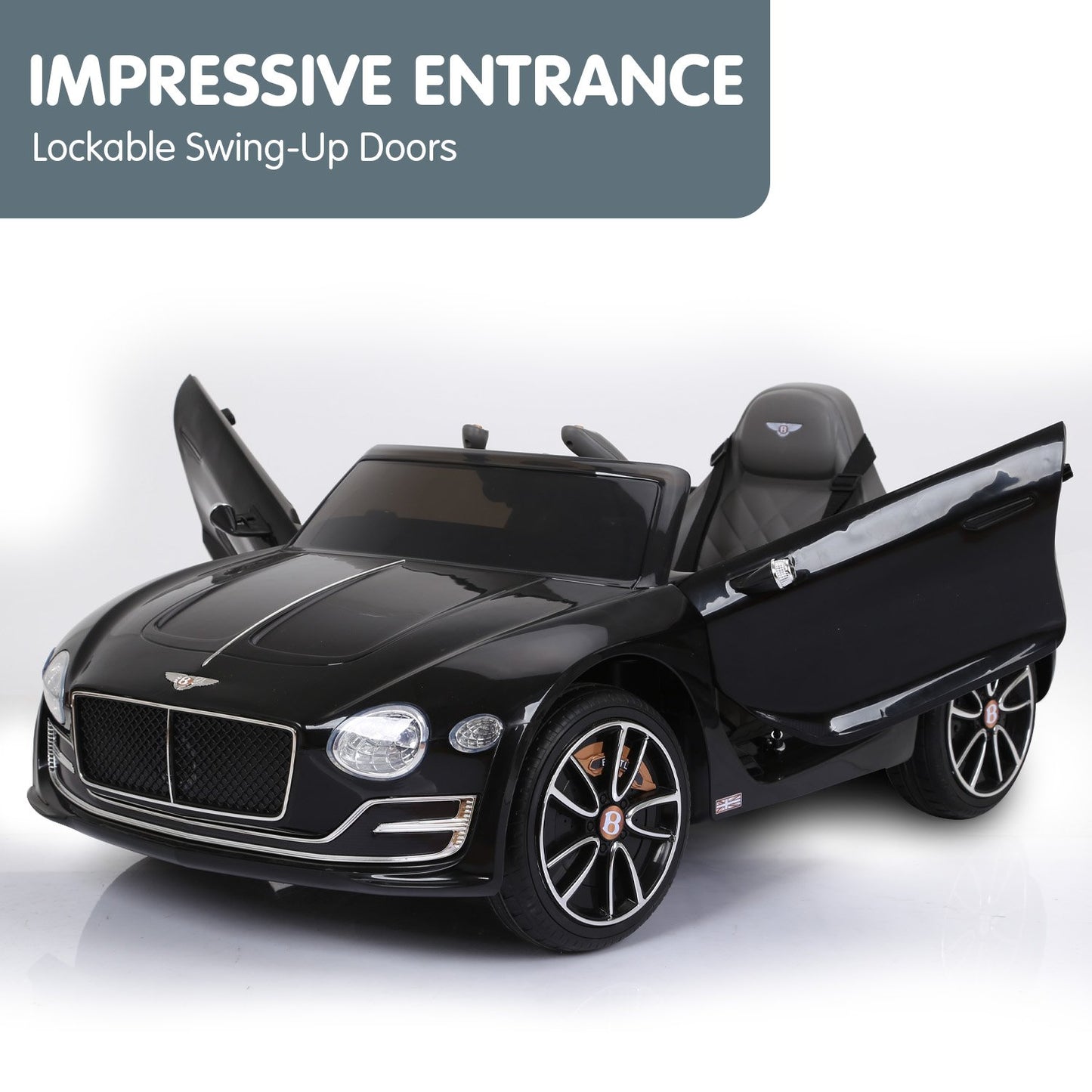 Kahuna Bentley Exp 12 Licensed Speed 6E Electric Kids Ride On Car Black - Cosy Abode