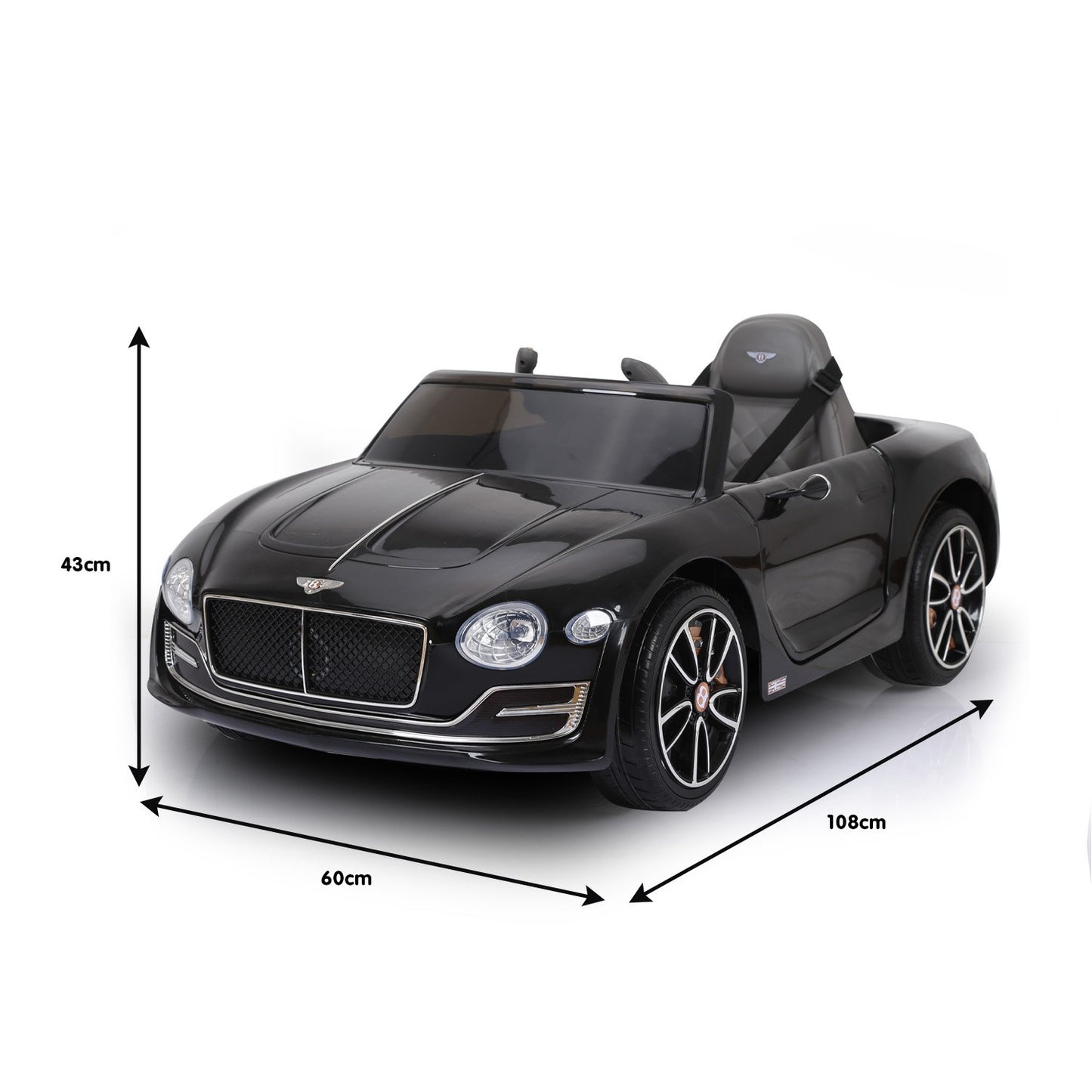 Kahuna Bentley Exp 12 Licensed Speed 6E Electric Kids Ride On Car Black - Cosy Abode