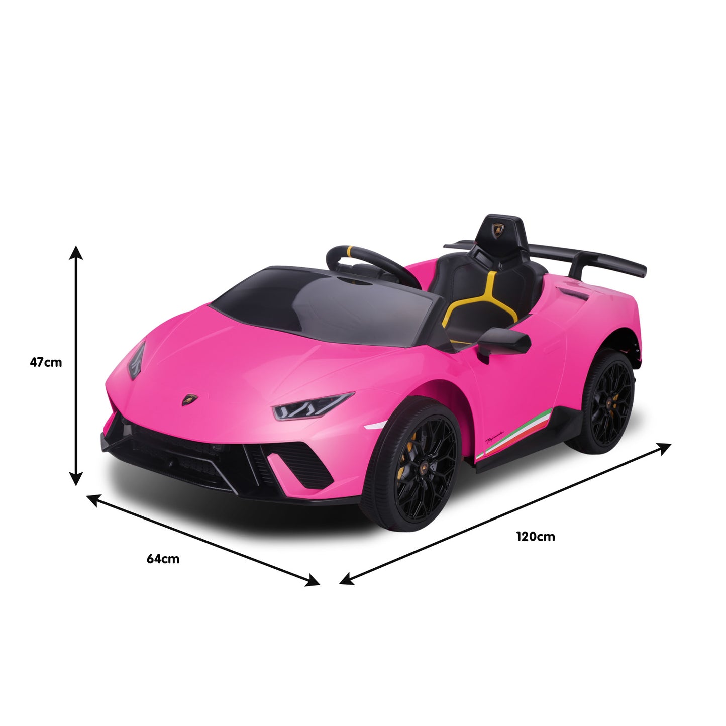Kahuna Lamborghini Performante Kids Electric Ride On Car Remote Control by Kahuna - Pink - Cosy Abode