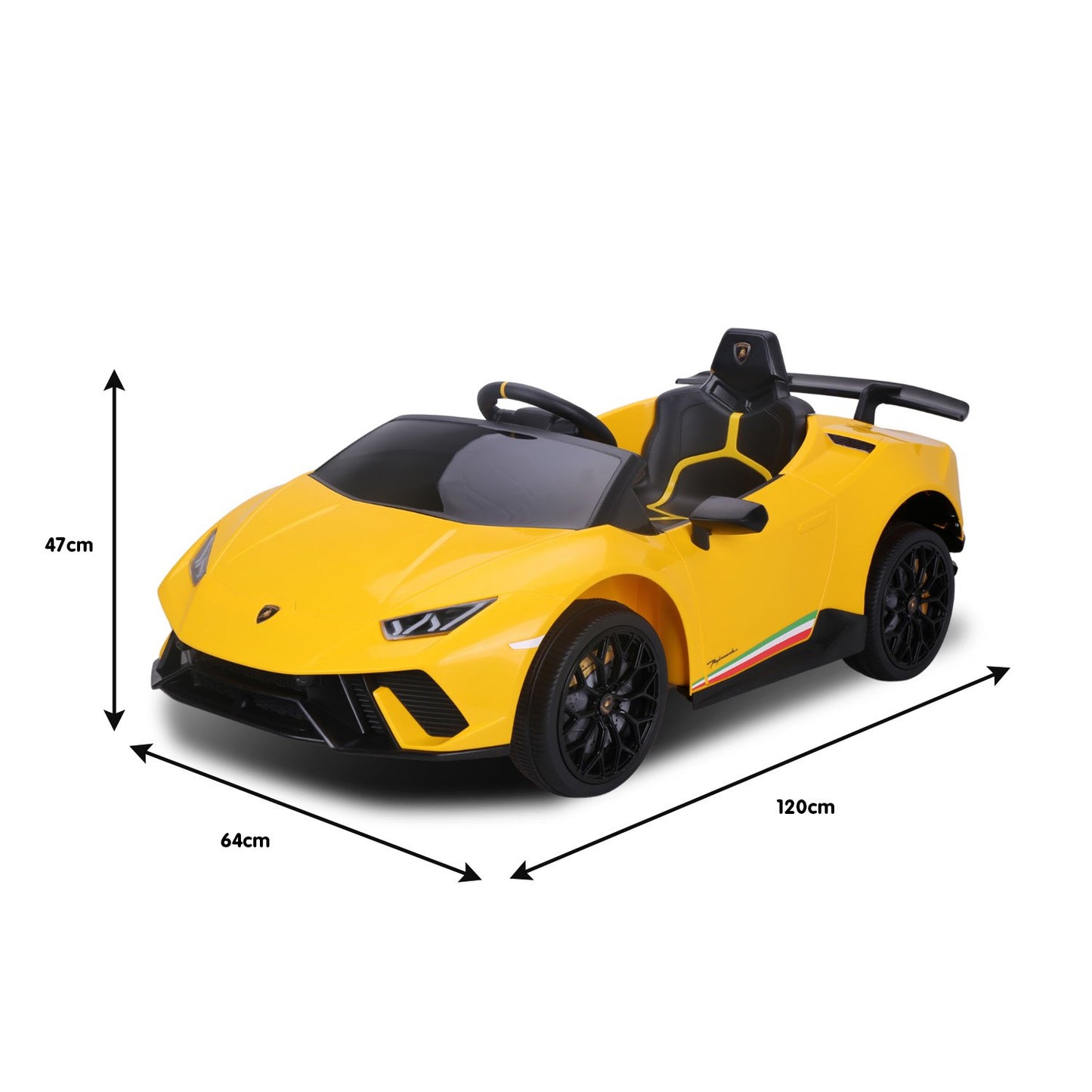 Kahuna Lamborghini Performante Kids Electric Ride On Car Remote Control - Yellow - Cosy Abode