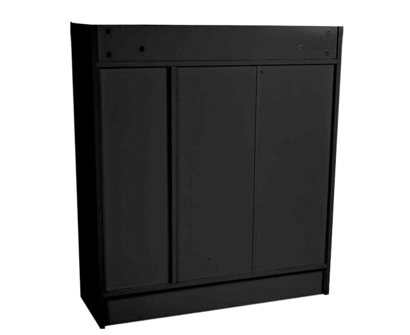 Sarantino New 21 Pairs Shoe Cabinet Rack Storage Organiser Shelf 2 Doors Cupboard Black - Cosy Abode