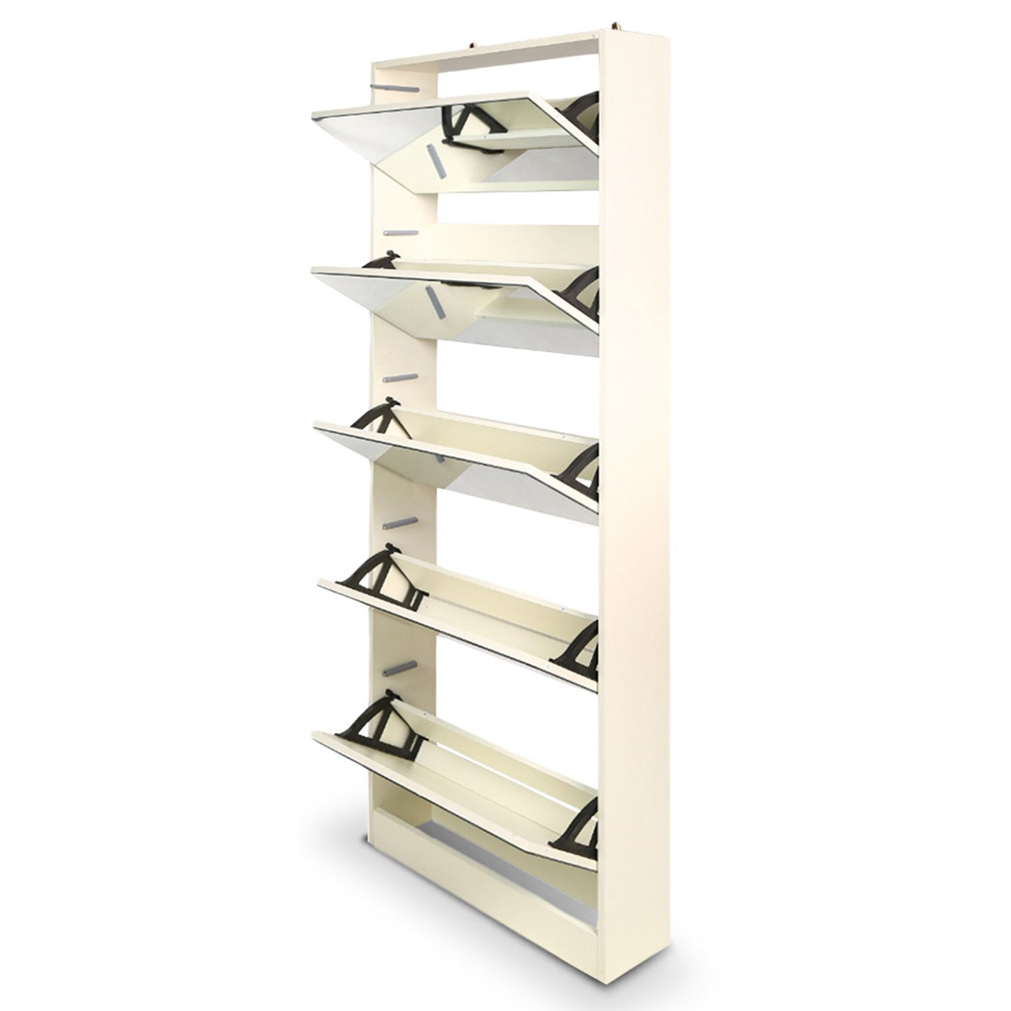 Sarantino Shoe Cabinet Rack Storage Cupboard Organiser Shelf 5 Drawers 170 X 63 X 17cm - Cosy Abode