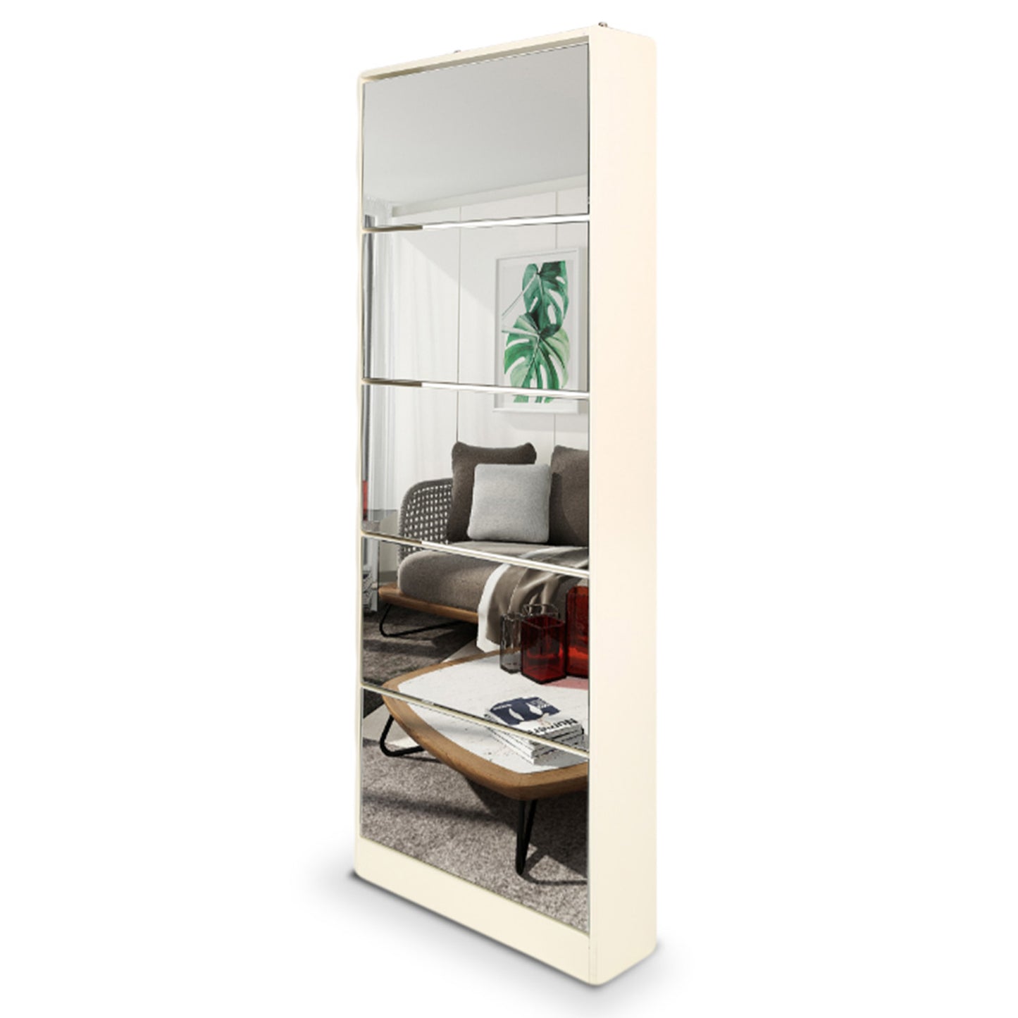 Sarantino Shoe Cabinet Rack Storage Cupboard Organiser Shelf 5 Drawers 170 X 63 X 17cm - Cosy Abode