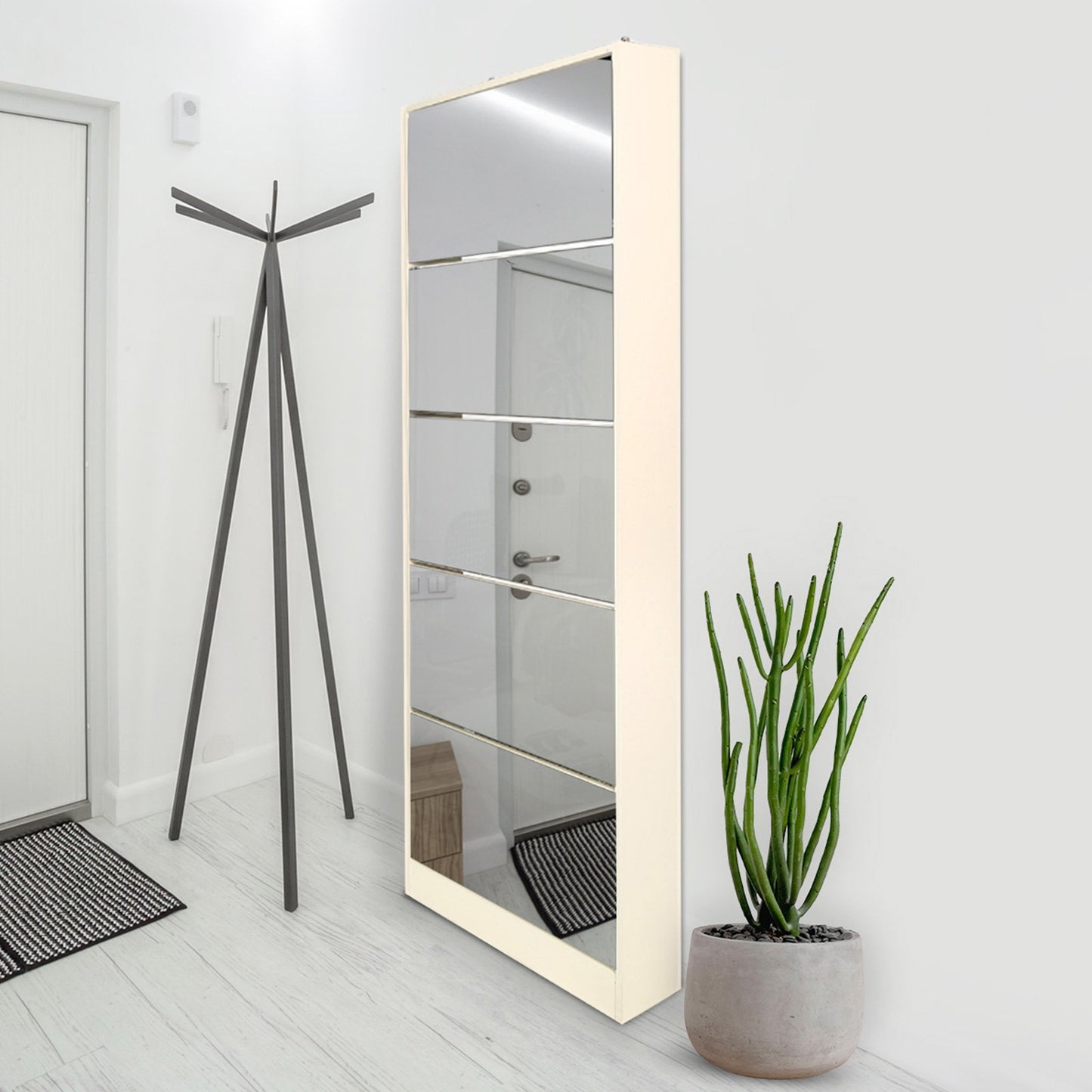 Sarantino Shoe Cabinet Rack Storage Cupboard Organiser Shelf 5 Drawers 170 X 63 X 17cm - Cosy Abode