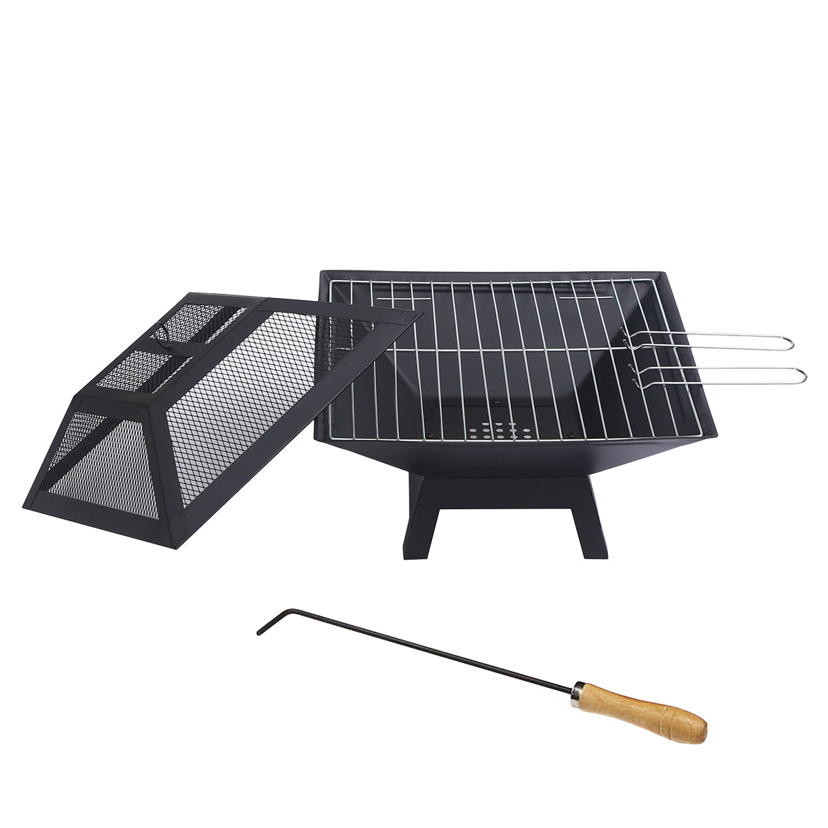 Wallaroo Portable Outdoor Fire Pit for BBQ, Grilling, Cooking, Camping - Cosy Abode