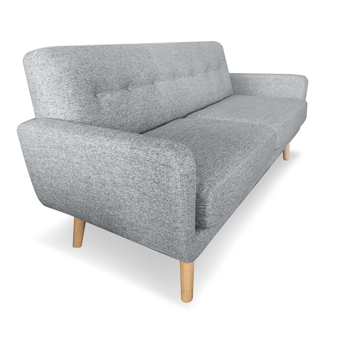 Sarantino 6-Seater Linen Sofa Set Couch Futon - Light Grey - Cosy Abode