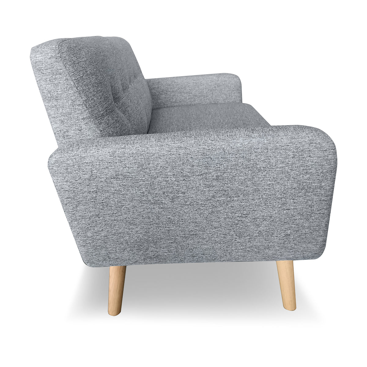 Sarantino 6-Seater Linen Sofa Set Couch Futon - Light Grey - Cosy Abode