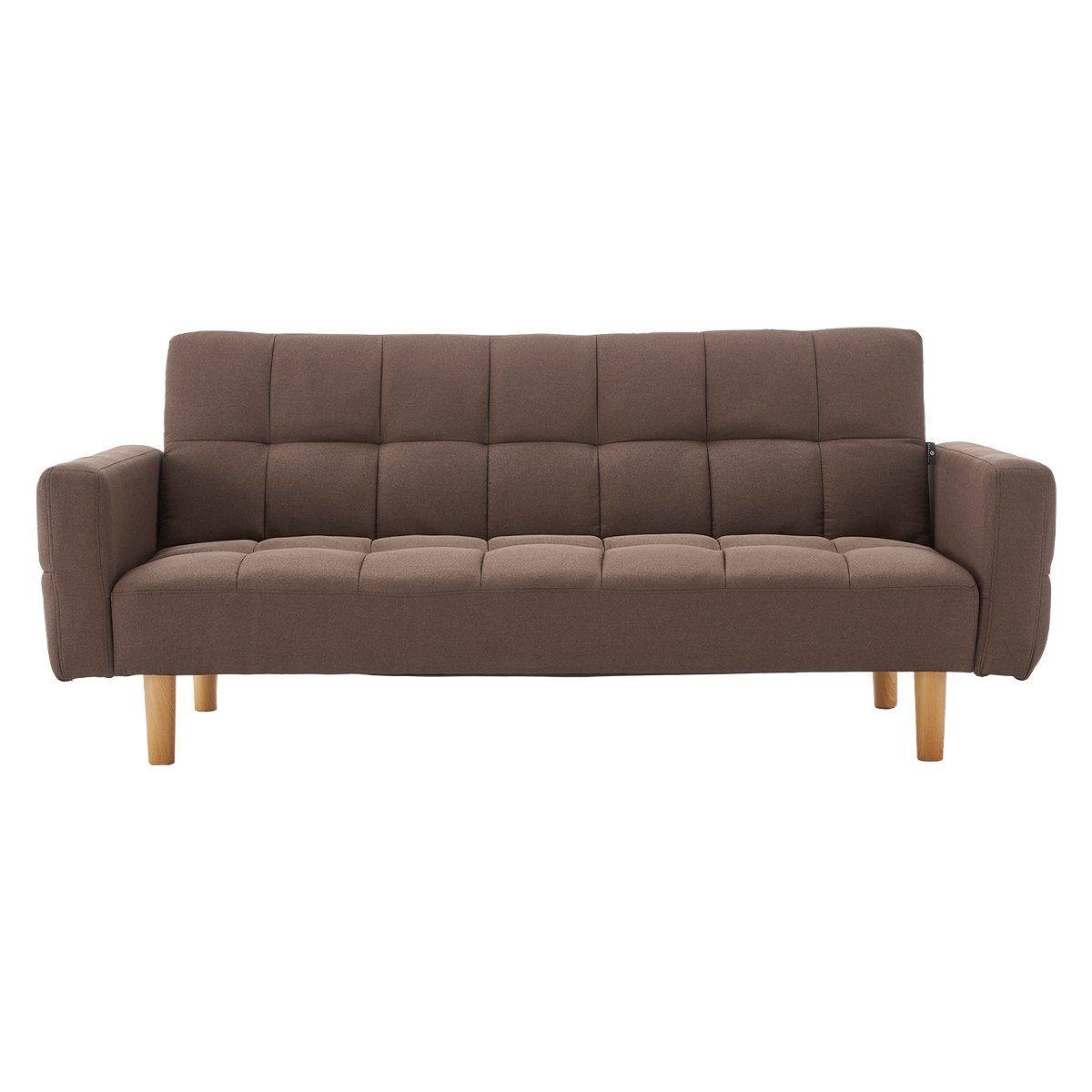 Sarantino 3-Seater Fabric Sofa Bed Futon - Brown - Cosy Abode