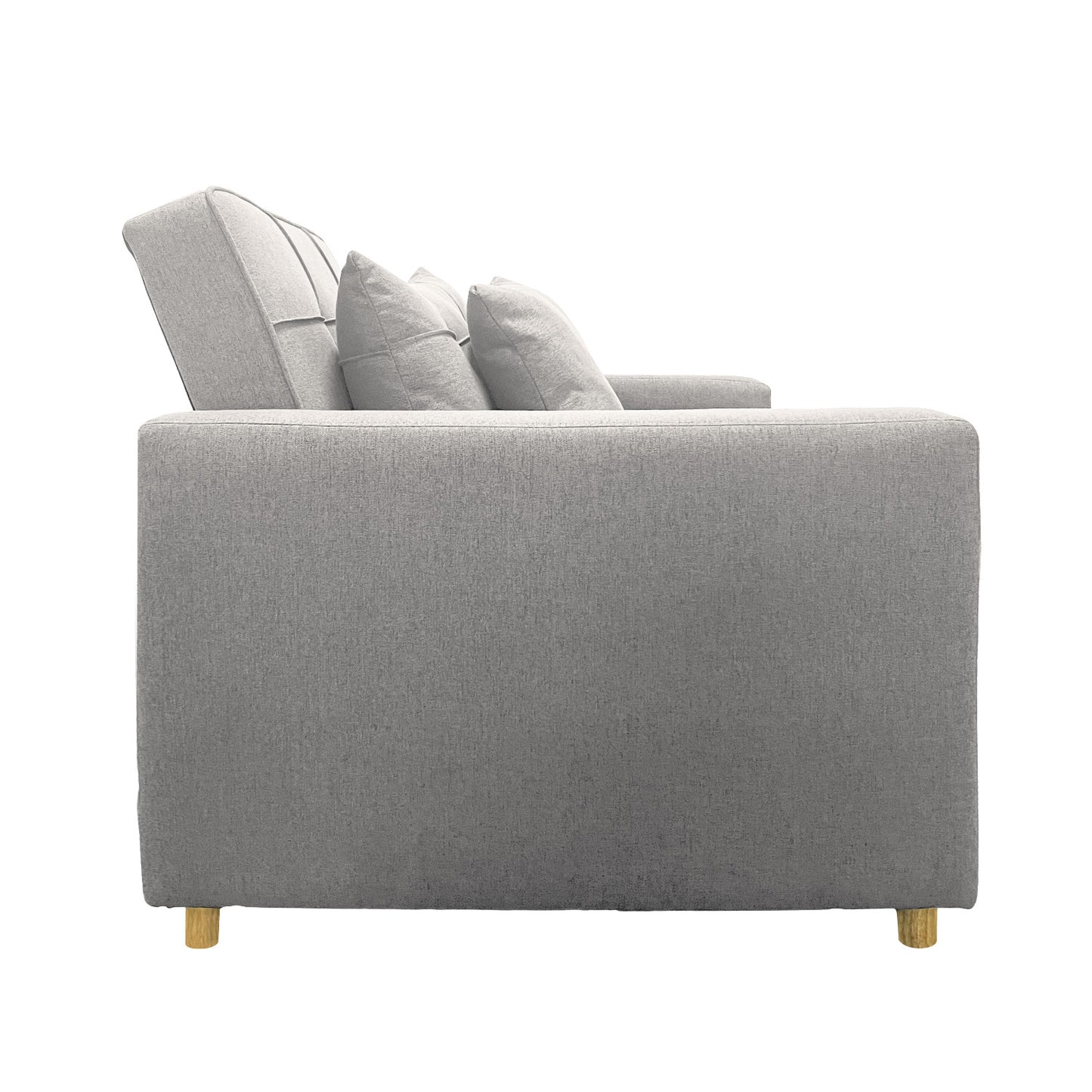 Sarantino Suri 3-in-1 Convertible Sofa Chair Bed Lounger - Light Grey - Cosy Abode