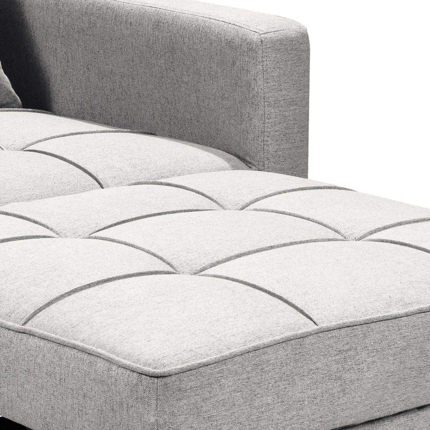 Sarantino Suri 3-in-1 Convertible Sofa Chair Bed Lounger - Light Grey - Cosy Abode