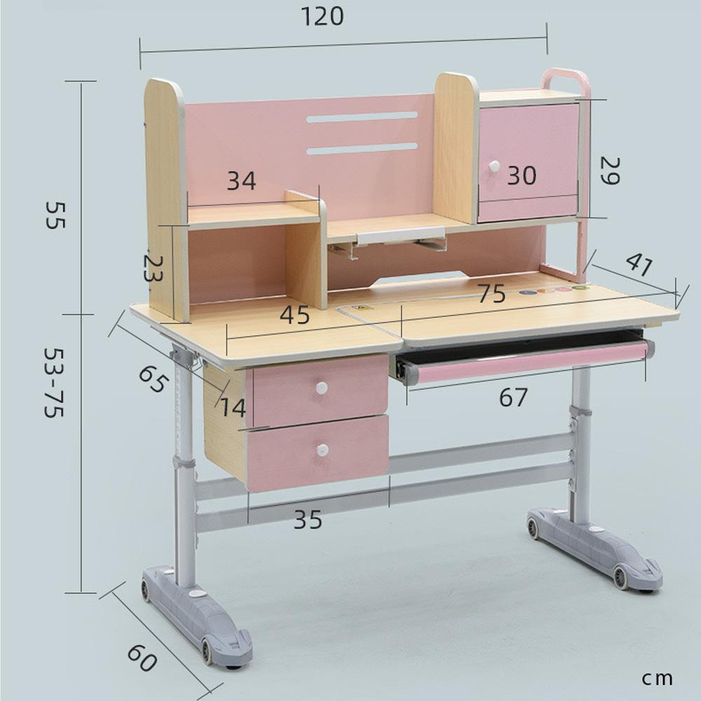 Height Adjustable Children Kids Ergonomic Study Desk Chair Set 120cm Blue Pink AU - Cosy Abode