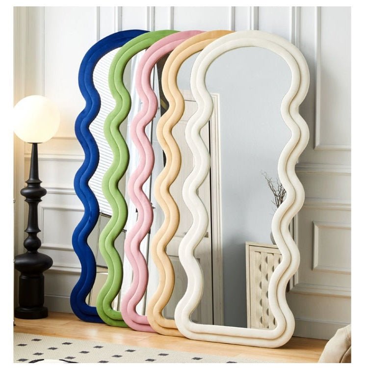 Elegance Curvy Floor Mirror Full Length - Black 170cm x 70cm - Cosy Abode