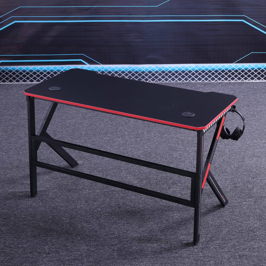 Gaming Desk Desktop PC Computer Desks Desktop Racing Table Office Laptop Home K-Shaped Legs Black 120cm - Cosy Abode