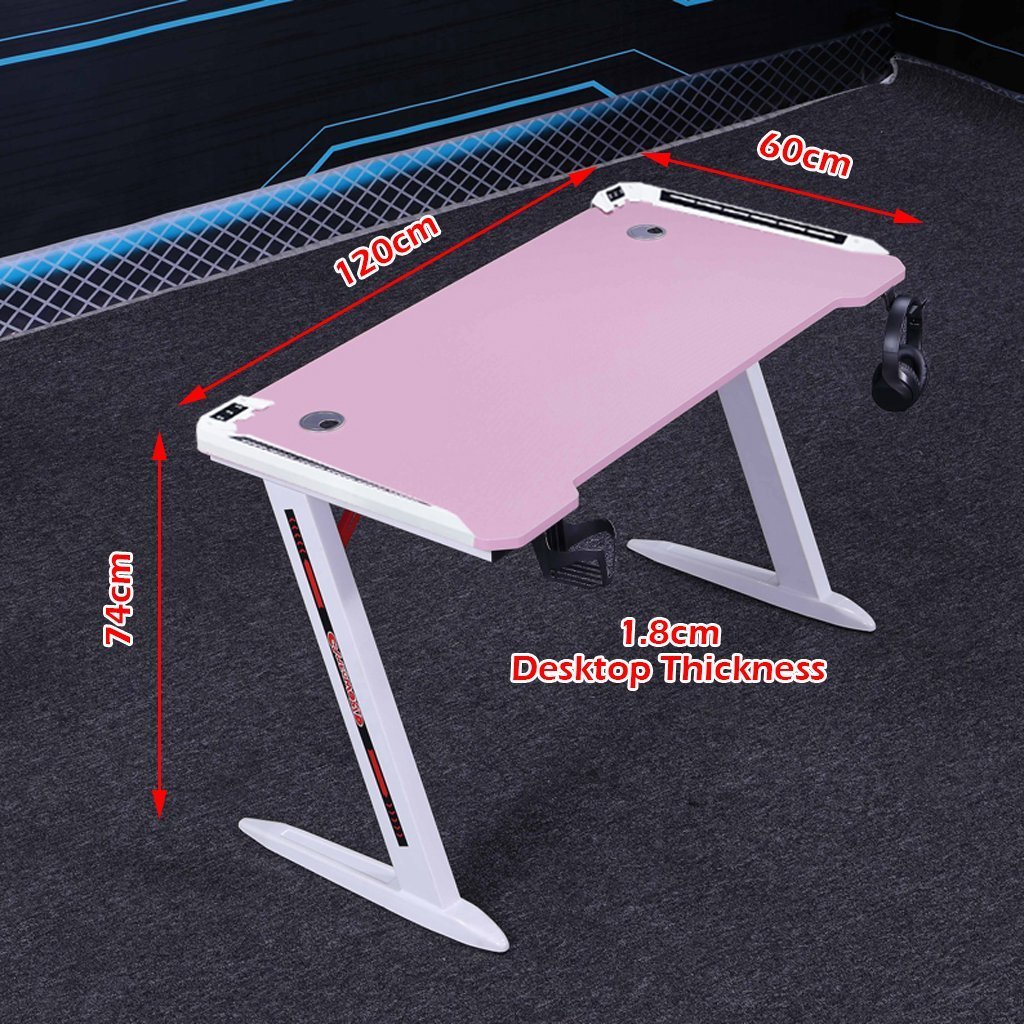 D2105 140cm Gaming Desk Desktop PC Computer Desks Desktop Racing Table Office Laptop Home AU - Cosy Abode