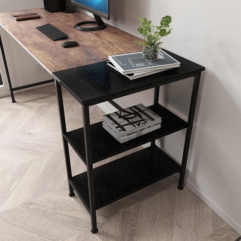 Computer Table Desk Book Storage Student Study Home Office Workstation Vintage Oak Finish - Cosy Abode