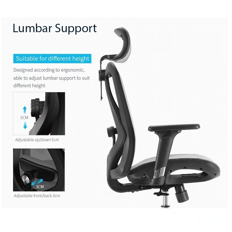 Sihoo M57 Ergonomic Office Chair, Computer Chair Desk Chair High Back Chair Breathable,3D Armrest and Lumbar Support Grey without Footrest - Cosy Abode