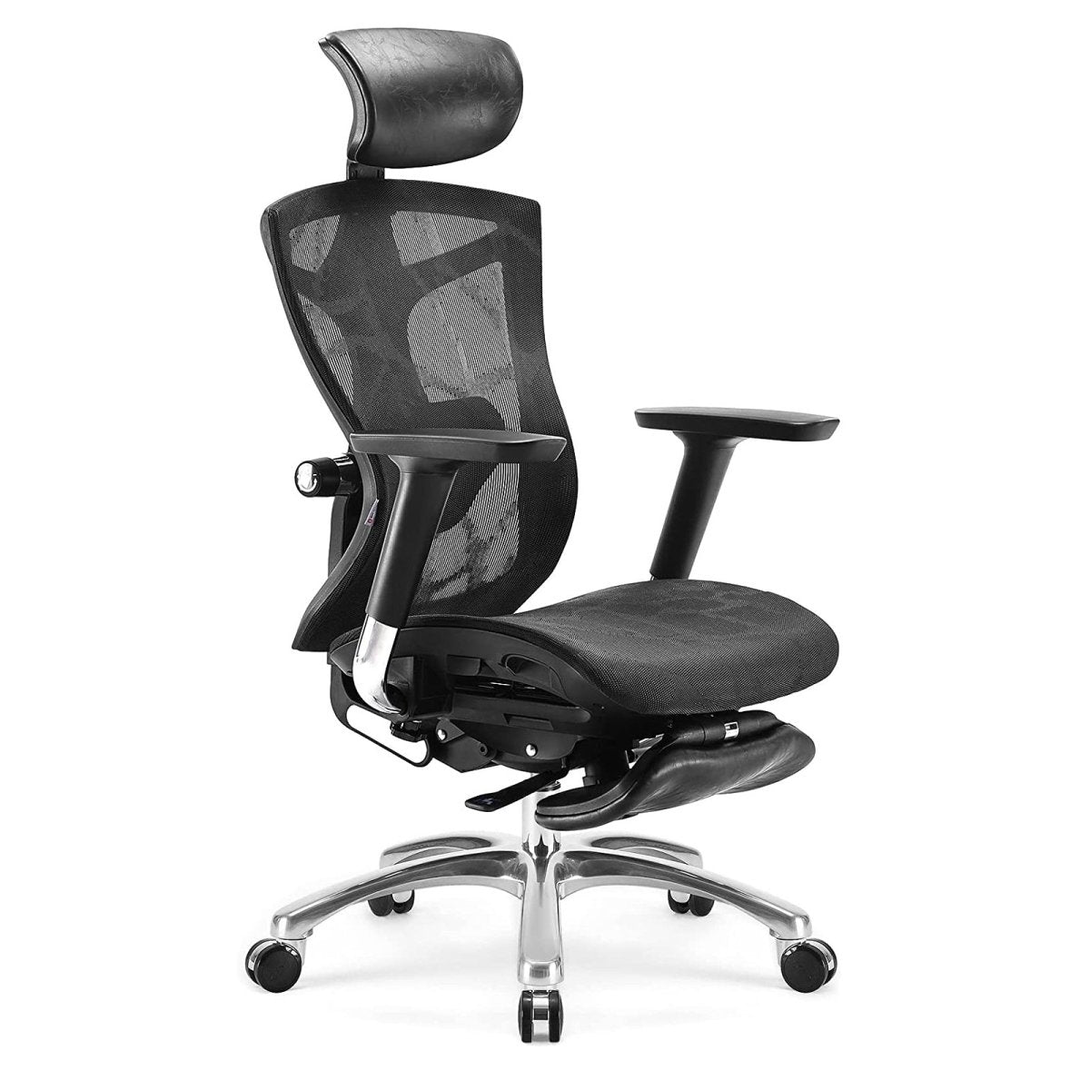 Sihoo Ergonomic Office Chair V1 4D Adjustable High-Back Breathable With Footrest And Lumbar Support Black - Cosy Abode