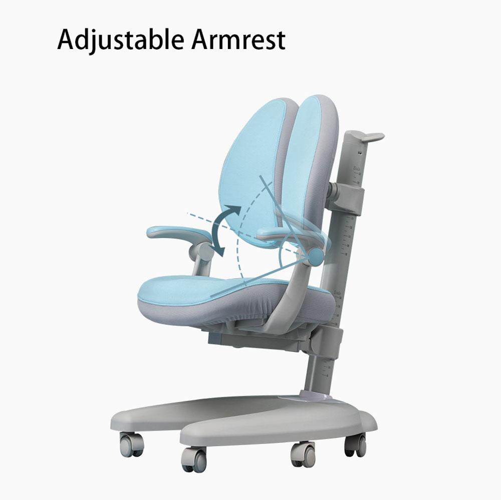 Solid Rubber Wood Height Adjustable Children Kids Ergonomic Blue Study Desk Chair Set 120cm AU - Cosy Abode