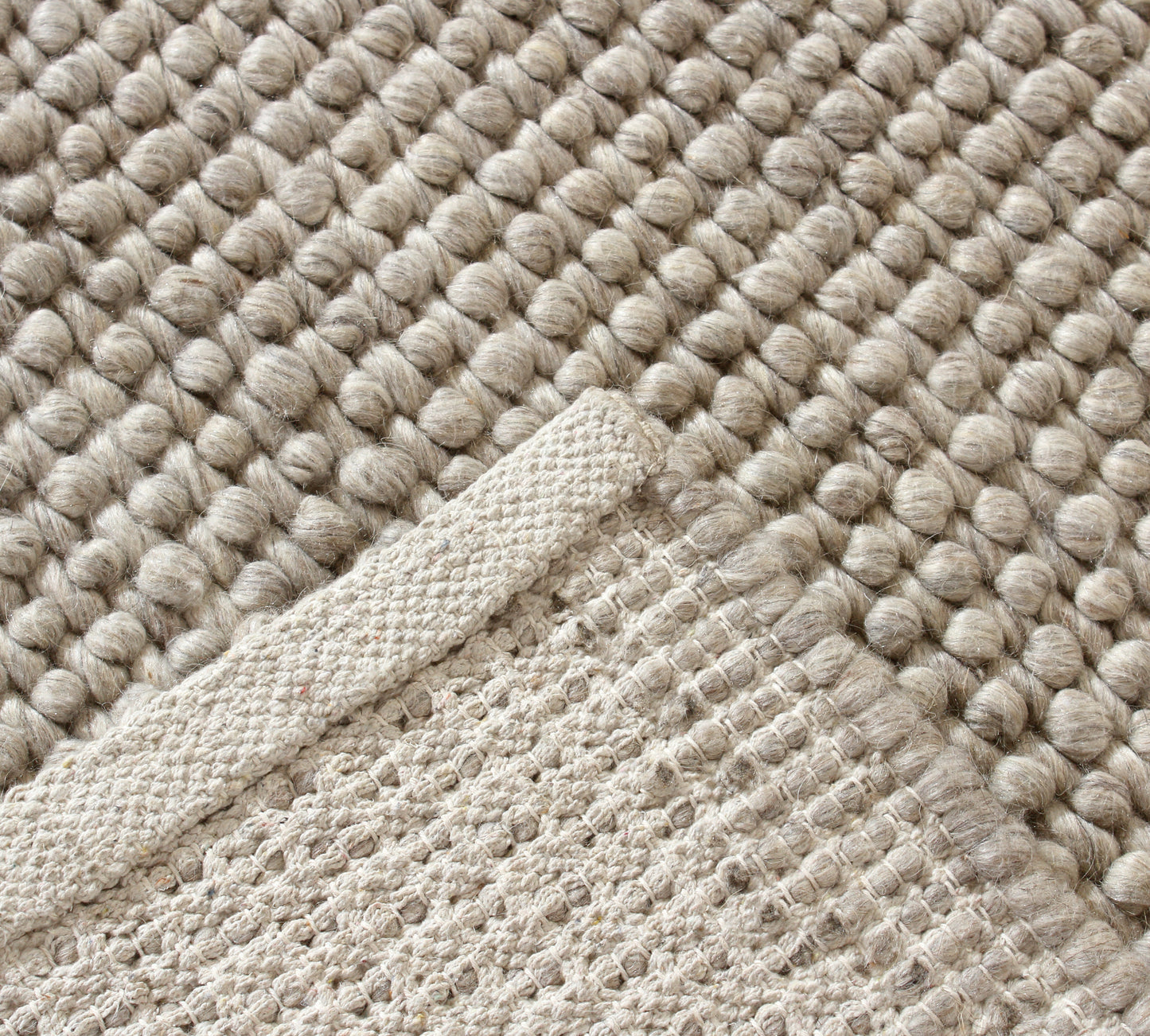 Aura Hand Woven Loop Pile Wool Rug - 160x230 - Cosy Abode