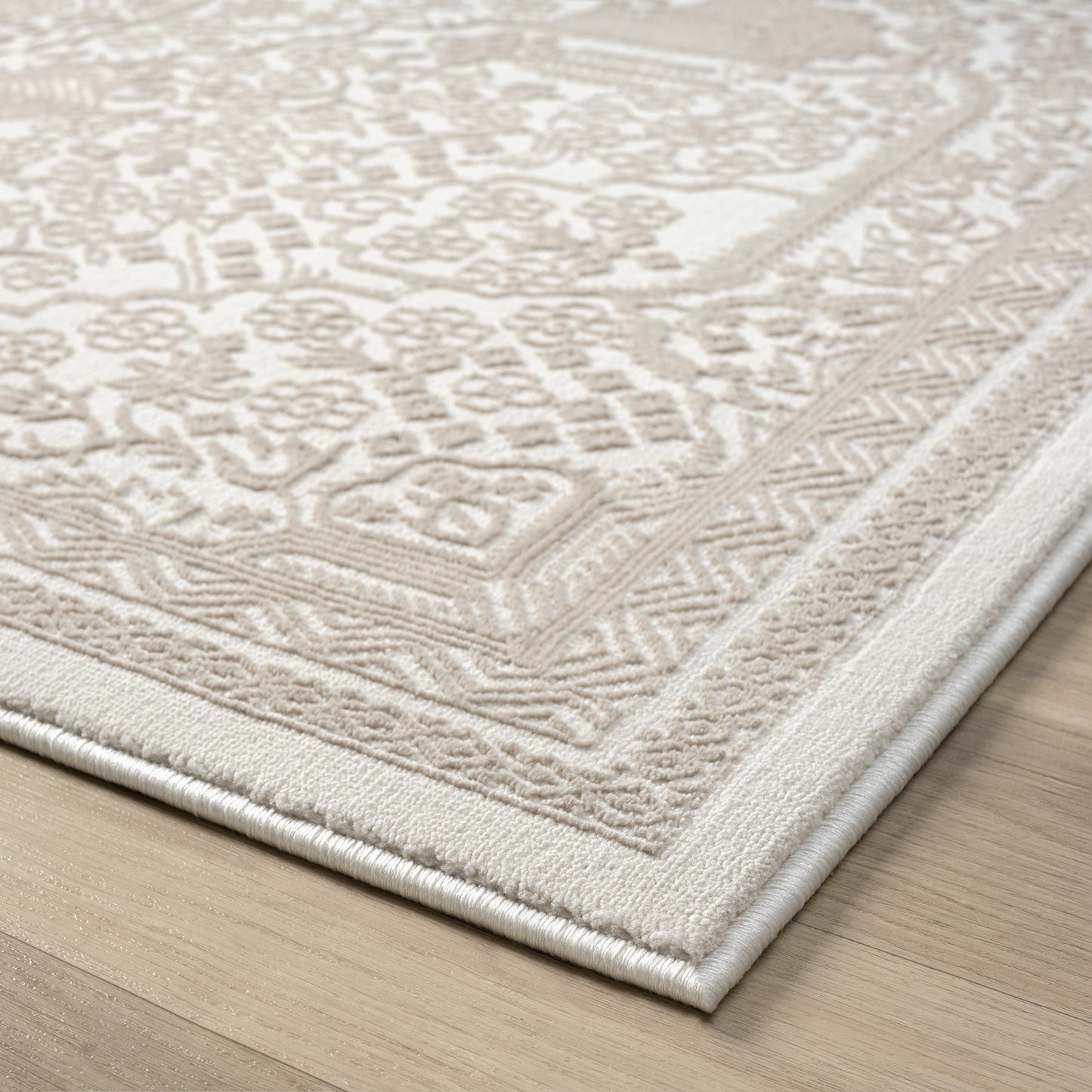 Grande Jacquard Rug - Sand - 240x330 - Cosy Abode